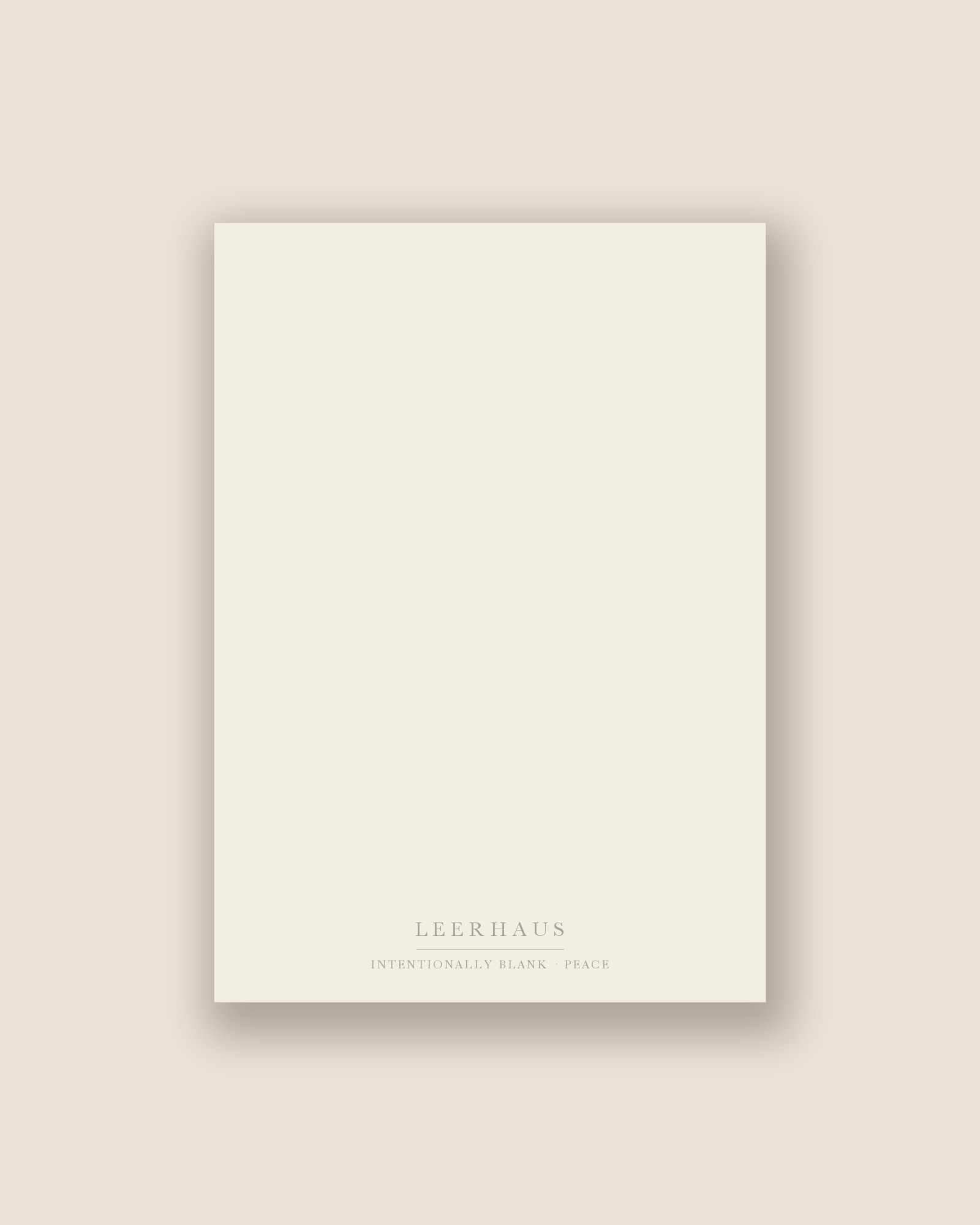 Intentionally Blank — peace
