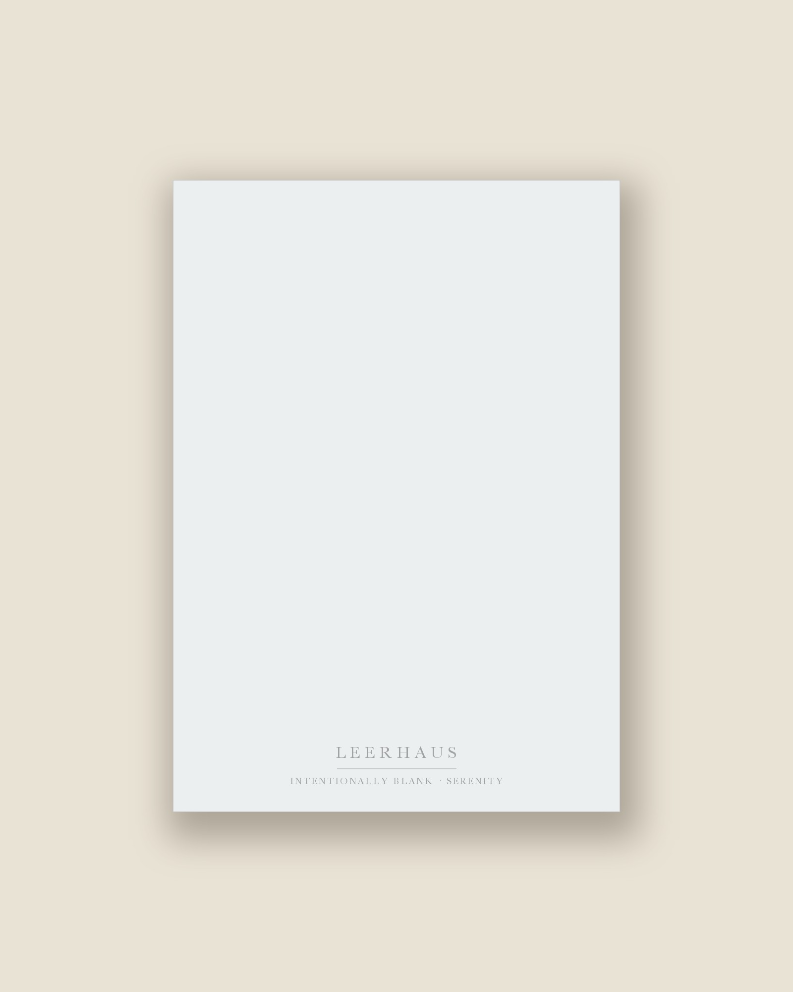 Intentionally Blank — serenity