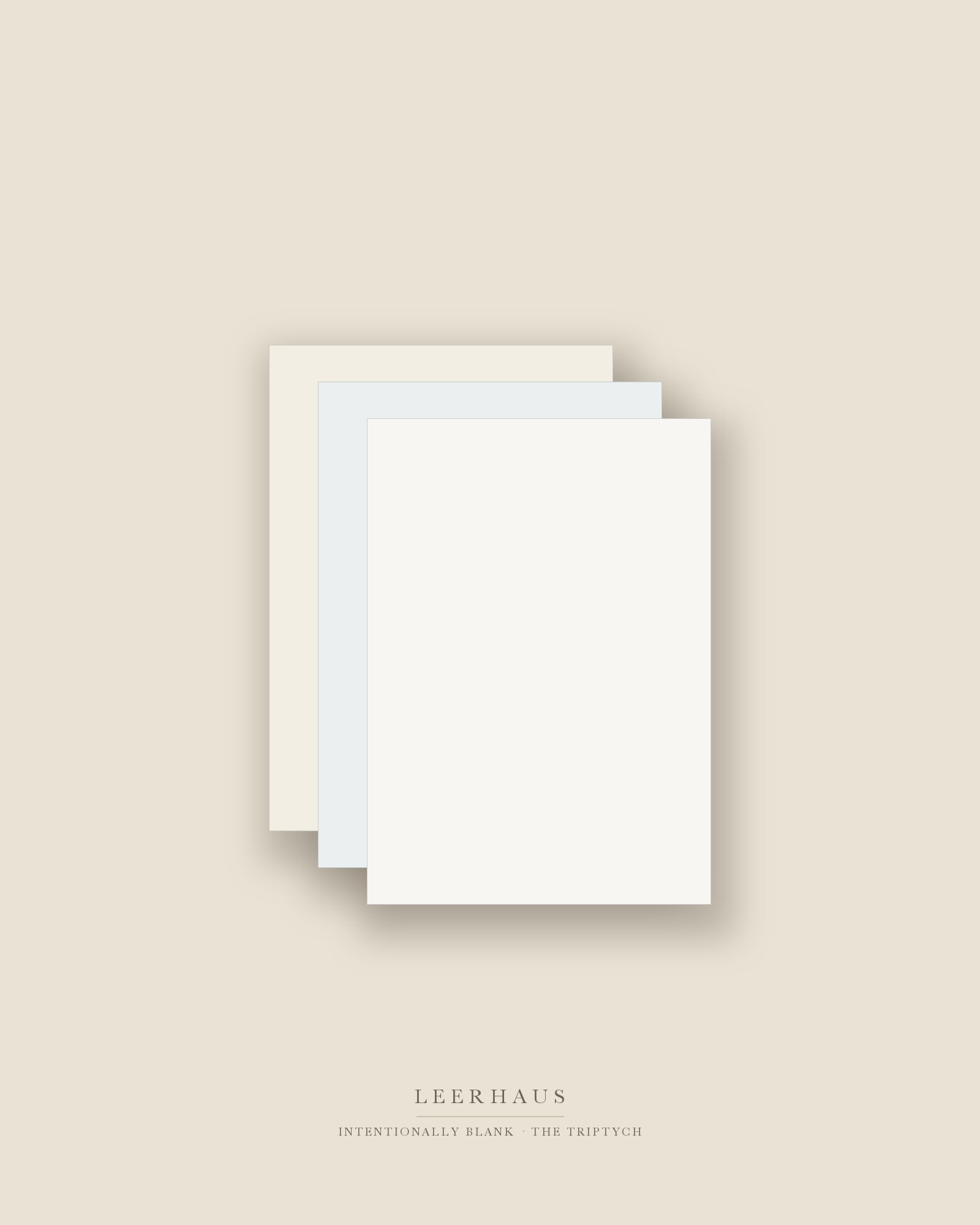 Intentionally Blank — triptych